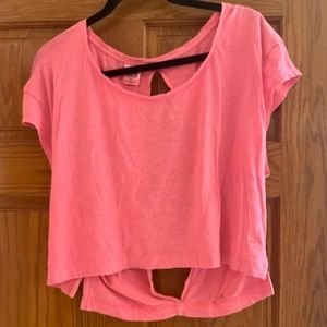 VS Pink Open Back Top